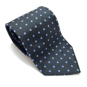 Brooks Brothers 346 Neck Tie - Black W/Blue Square
